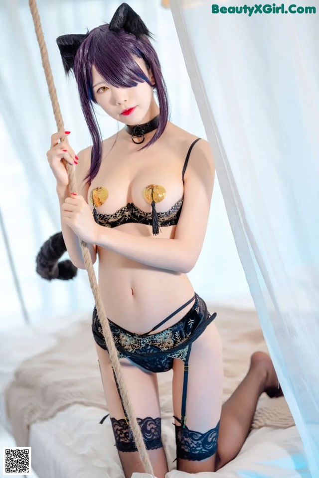 Coser @ 水 淼 Aqua Vol.031: 黑猫 (30 photos) No.af2155